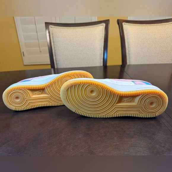 New Nike Air Force 1 Leather Sneaker Pink White Size US 6.5Y / 8 W - Picture 12 of 12